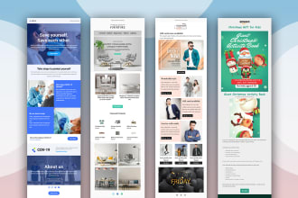 design mailchimp email template or newsletter for marketing