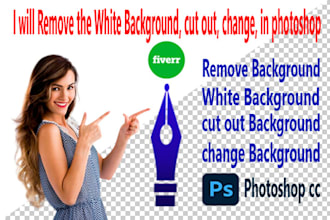 remove the white background, cut out, change in photoshop