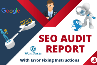 do website SEO audit report, action plan, and competitor analysis