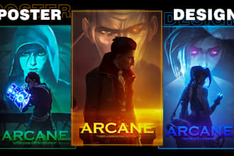 design posters for movies, tv shows or other