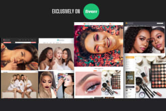 design a modern skincare and cosmetics shopify store or website