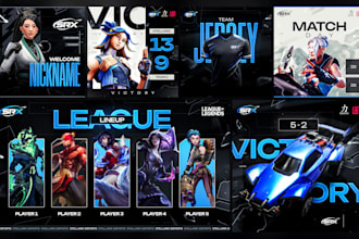 design esports social media posts, banners and flyers