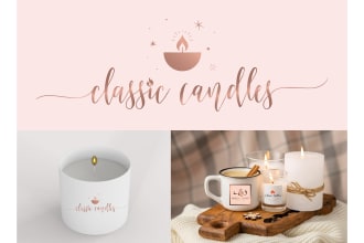 do professional candle wick logo and product label designs