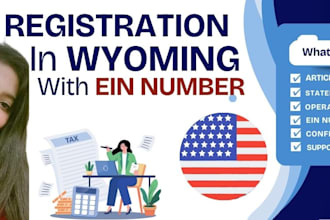 do llc registration in wyoming with fees included, and ein for non US residents