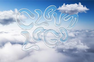 do dreamy futuristic chrome logo