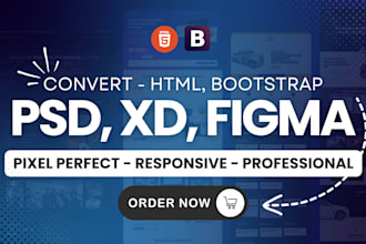 convert figma to HTML xd to HTML convert PSD to HTML