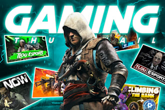 do eye catchy gaming youtube thumbnail only in 24hrs