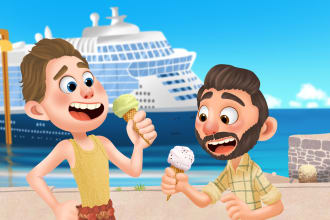 draw an illustration in disney pixar style