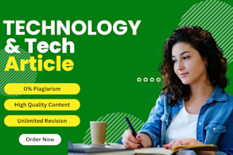 write tech articles, blog posts, and technology content for your site