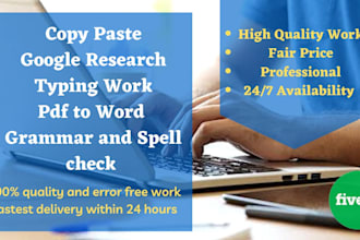 do copy paste, data entry and internet research