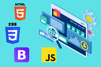 design modern responsive website with HTML CSS bootstrap