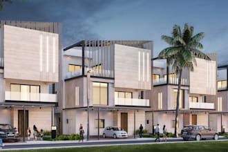do  exterior rendering for villa
