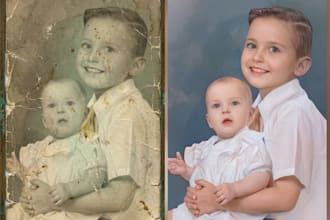 restore damaged photos, repair, fix, and colorize