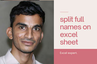 split full names into first name and last name on excel