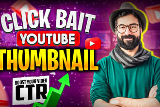 design high quality youtube thumbnail for your videos