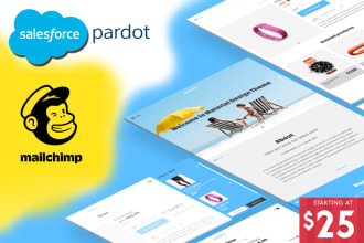create pardot email and landing page template