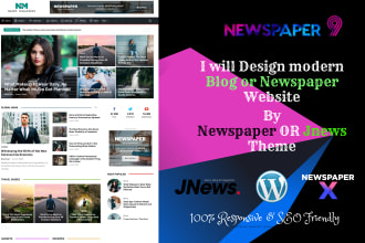 create modern blog or newspaper website