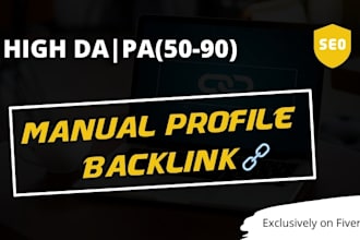 build SEO profile backlinks with high da websites