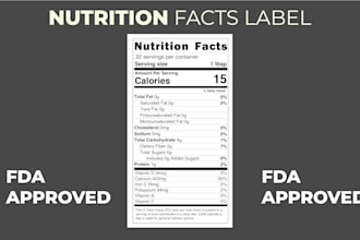 create nutrition facts label