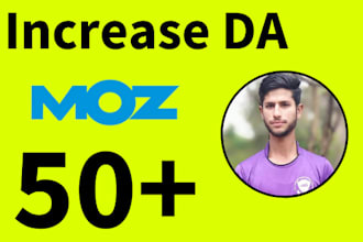 increase moz  domain authority da 50 plus in 15 days