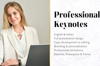 write and design your keynote presentation or template