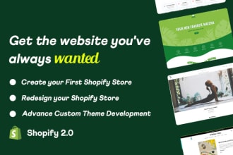 create or redesign your premium shopify website