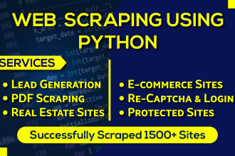 do web scraping, data scraping, web scraper python