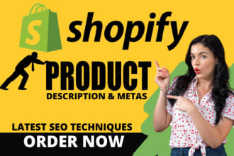 write product description and meta with shopify SEO