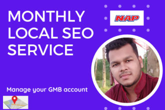 provide monthly local SEO services and manage gmb account