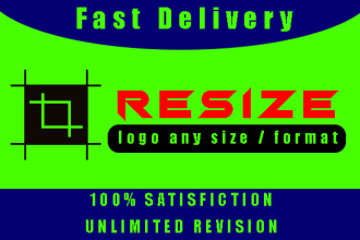 find logo and resize any size and format