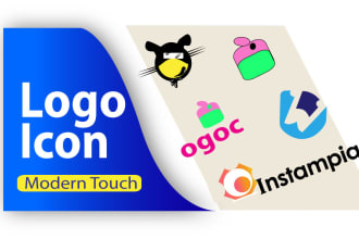 design logo icons for your social media, ecom website, app