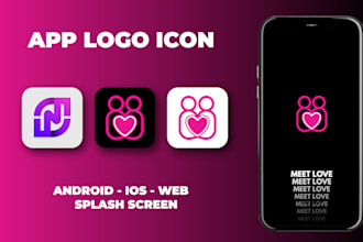 design a minimal app logo for android and ios application