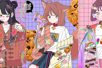 draw cute and cool anime style