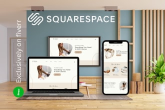 develop squarespace website design or redesign squarespace landing page