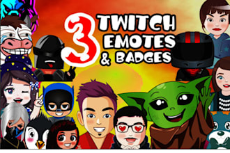make 6 twitch sub badge for twitch subscribers in 24 hrs