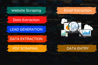 do web automation, web scraping,  data extraction in python scrapy, selenium