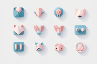 design professional icon set for web, app, e commerce, and social media