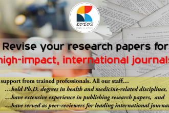 proofread and edit research manuscripts for international journals