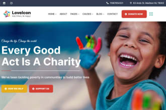 design nonprofit website for non profit charity organization