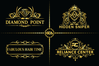 do modern minimalist elegant luxury gold business logo design