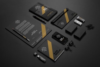 design brand identity and style guidelines with plain logo