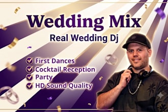 professionally curate a music mix for your wedding dance