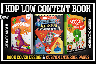 design kdp book cover, coloring book cover, low content book for amazon KDP
