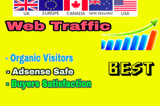 drive organic web traffic with USA UK canada targeted