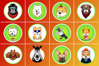 do professional meme cryptocurrency animal logo and crypto for your coin