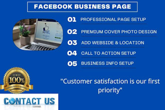 do professional facebook business page setup, cover design