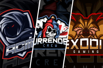 design cartoon or mascot logo for gaming, esports, twitch