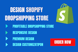 design shopify store and shopify website or dropshipping