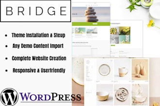 create beautiful website using bridge wordpress theme
