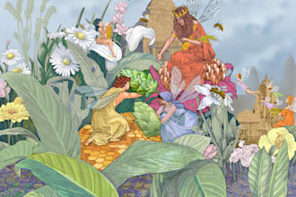draw fairy tale illustrations for book stories